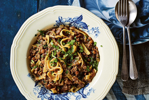 Lentil and pasta soup