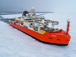 New Antarctic icebreaker on show online
