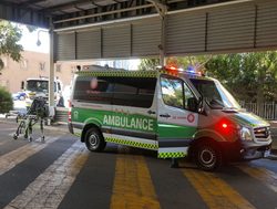 Ambulances line up to see ‘000’ go down