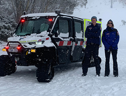 Paramedics hit the snow in a new ambulance