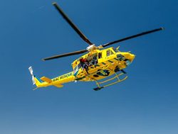 Air rescue service flies over milestone