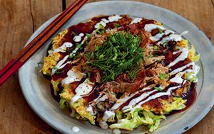 Okonomiyaki (Japanese pancake)