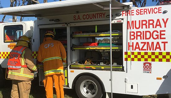 DEW staff and CFS helping wet VIC