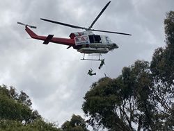 Firefighters gear up for the sky