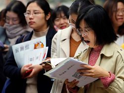 CHINA: Graduates look for public sector safety