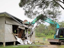 Demolition of buy-back homes begins