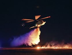 Night flights flying to fight night fires