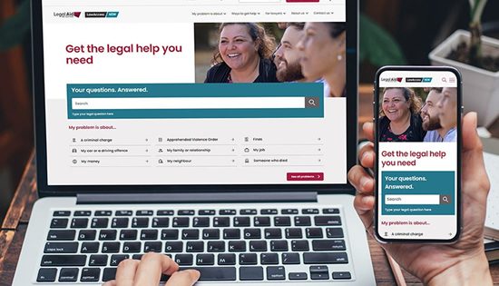 Legal Aid’s website joins with LawAccess