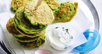 Green Pea Fritters For The Lunchbox
