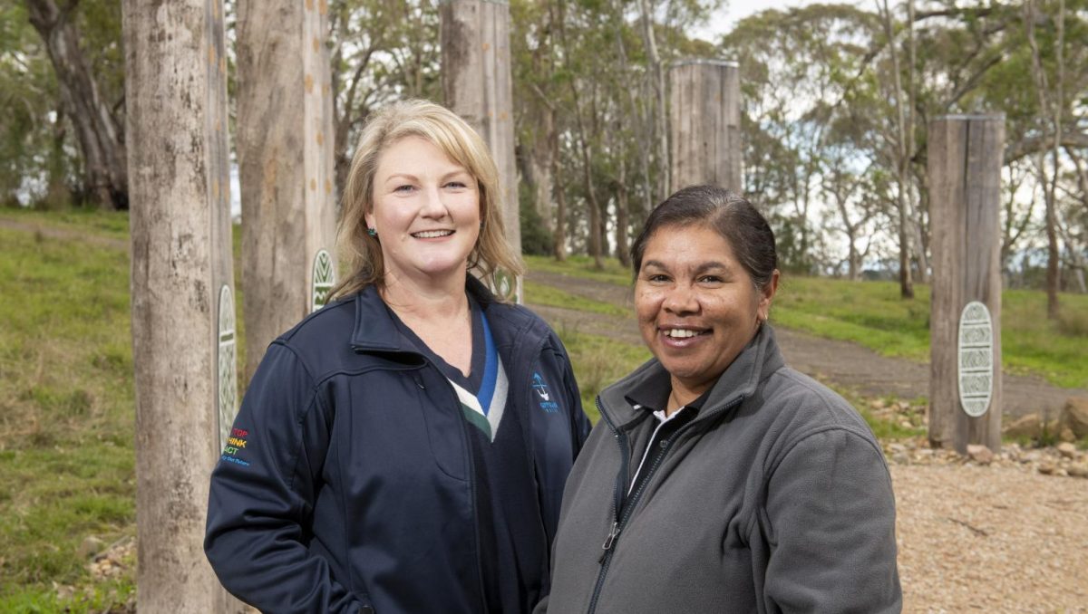 Sarah Cumming and Cath Thomas visit Knob Reserve.