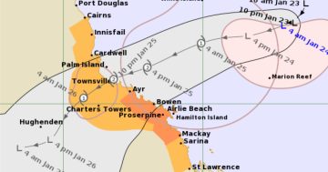 Predictions revised for slow-moving low-pressure system off Queensland north coast
