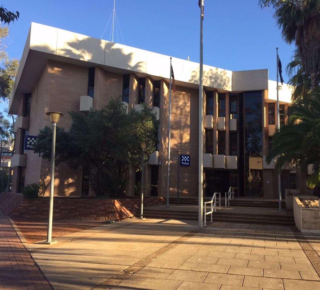 The front of a police station