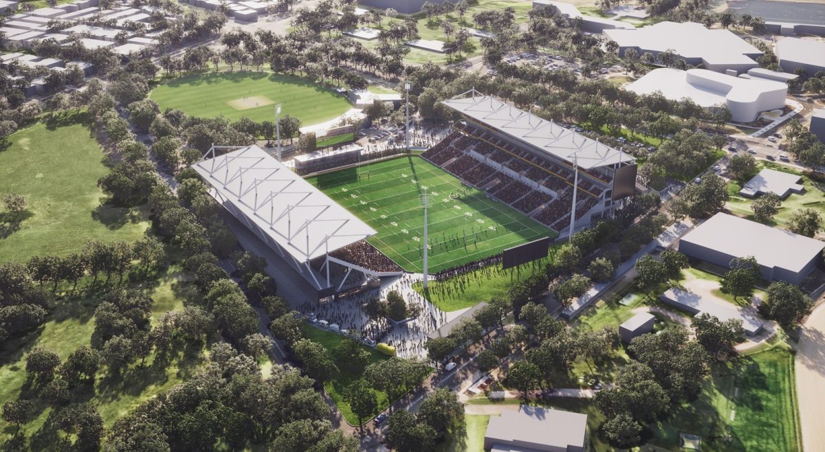 concept art of rugby league stadium redevelopment