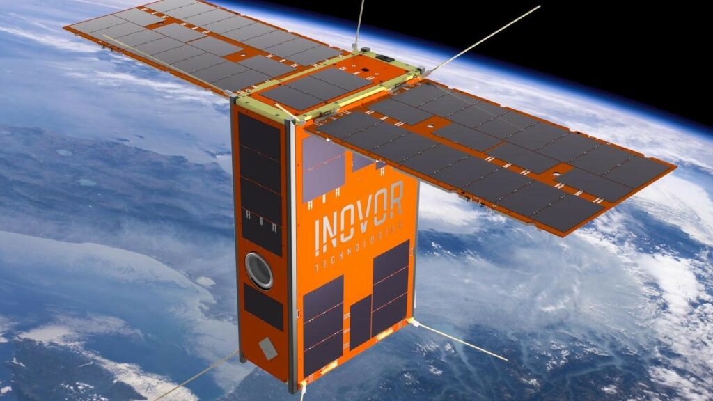 An artists impression of the Kanyini satellite in orbit.