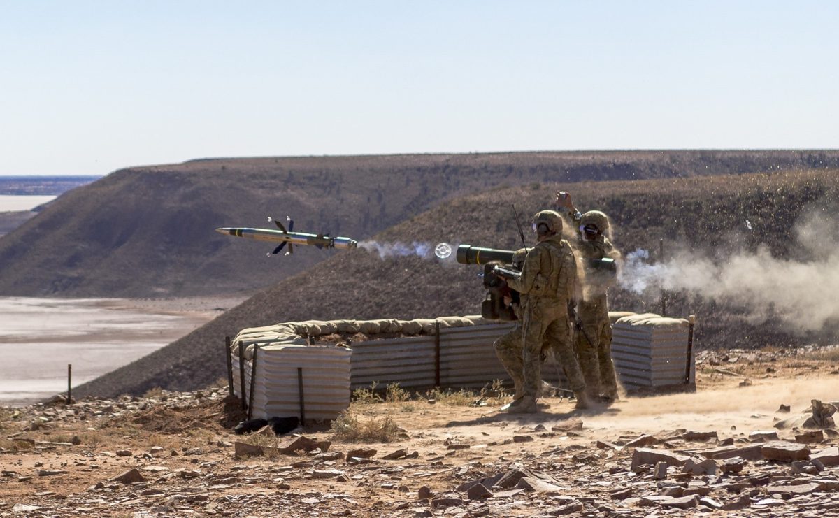 soldiers launching missile