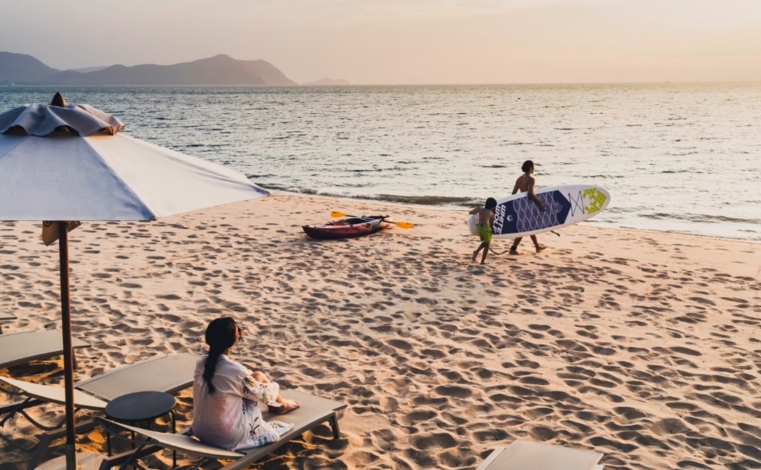 people at a beach