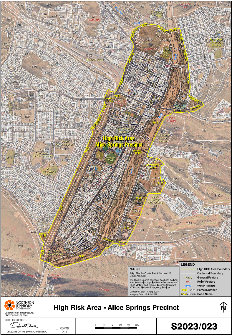 A map of the boundaries under a youth curfew