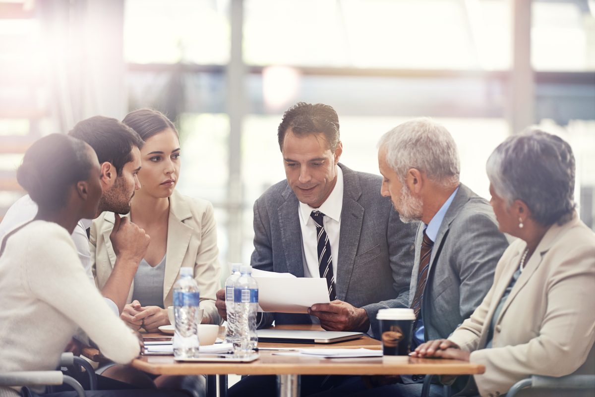 people sitting around table