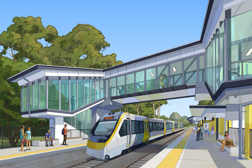 An artist's impression of the Beerwah station upgrade.