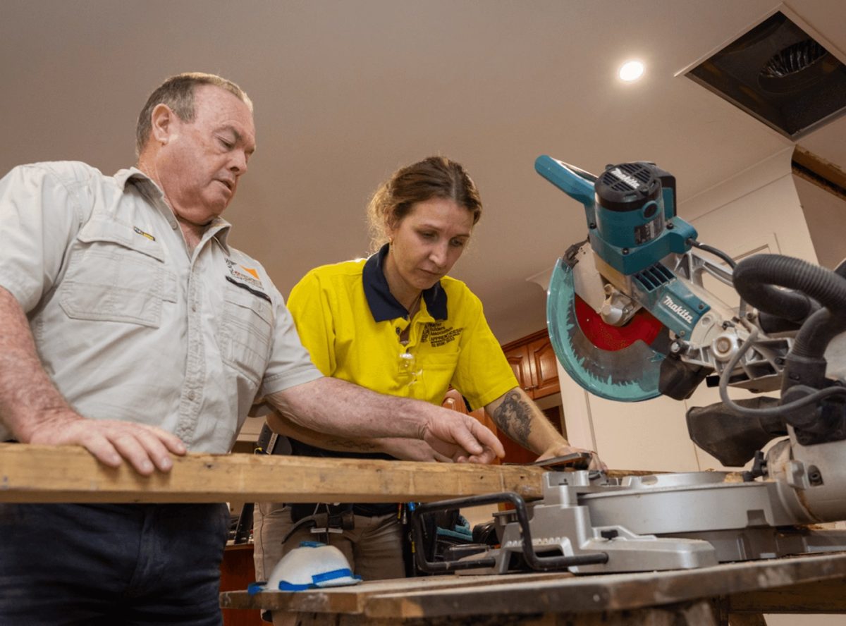 instructor with trades student