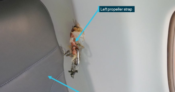 Multiple human errors led to propeller strap puncturing Canberra plane, forcing emergency landing
