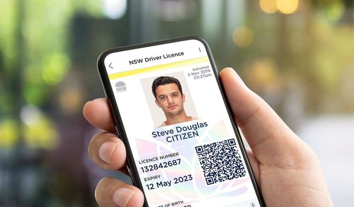 NSW digital driver licence on a smartphone