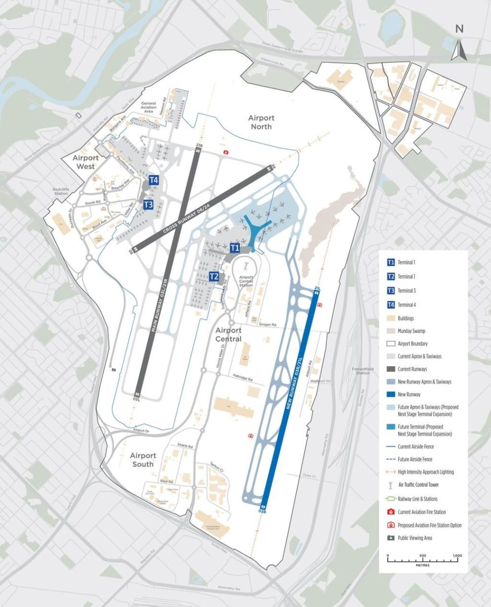map of new airport terminal