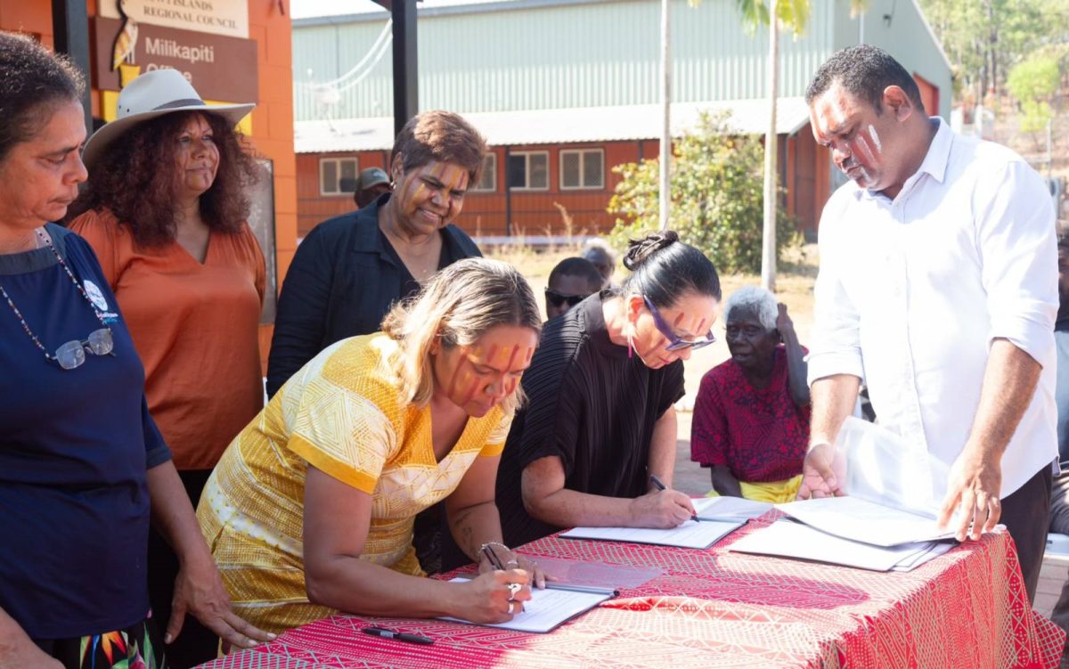 Indigenous housing agreement signing 