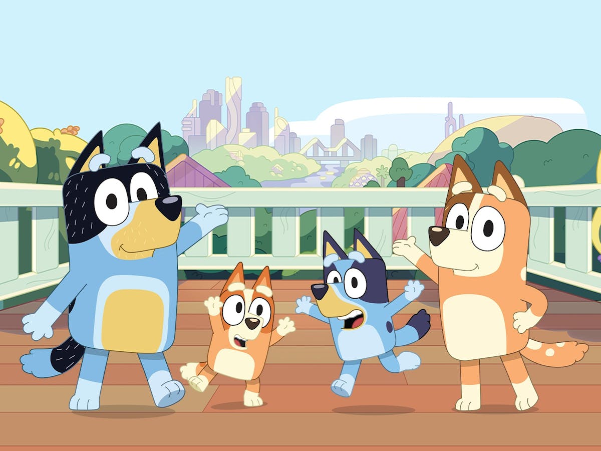 still of a canine family from an animated TV show set in Brisbane