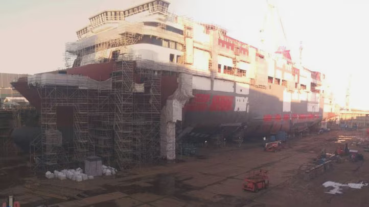 New Spirit of Tasmania ship under construction in Finland.