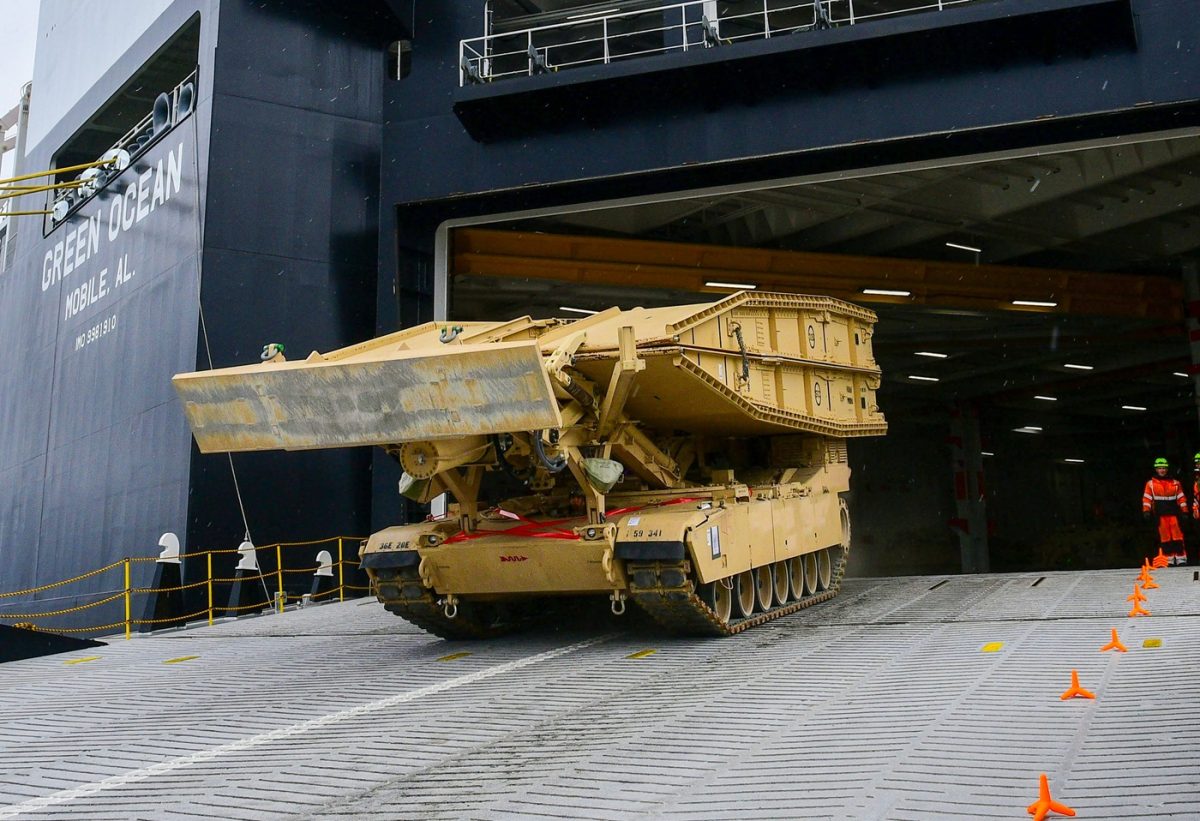 army mobile bridge vehicle