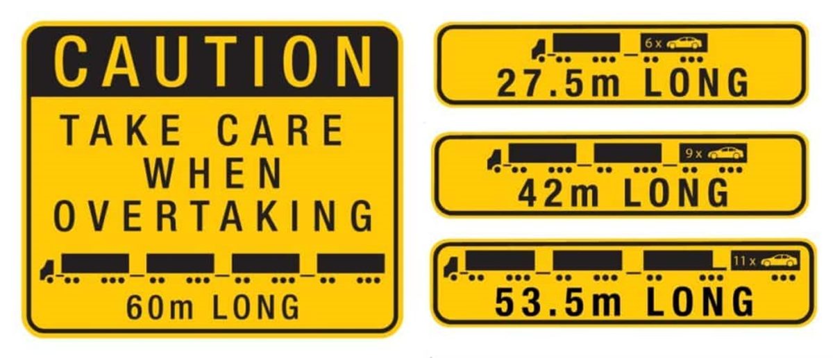 WA road train signage