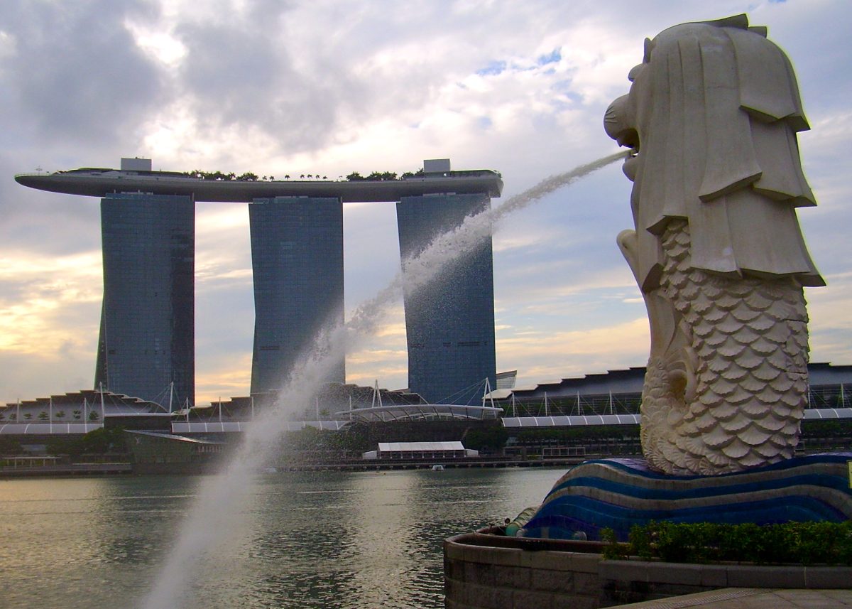 harbour development in an Asian city