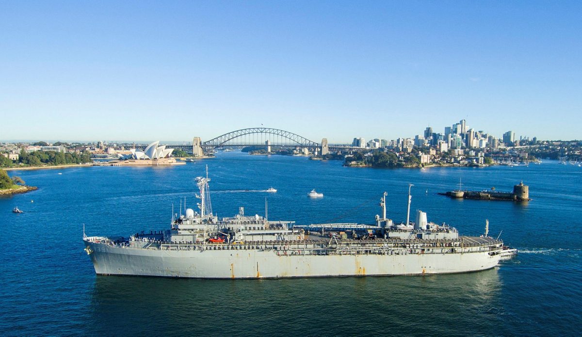 navy ship in harbour