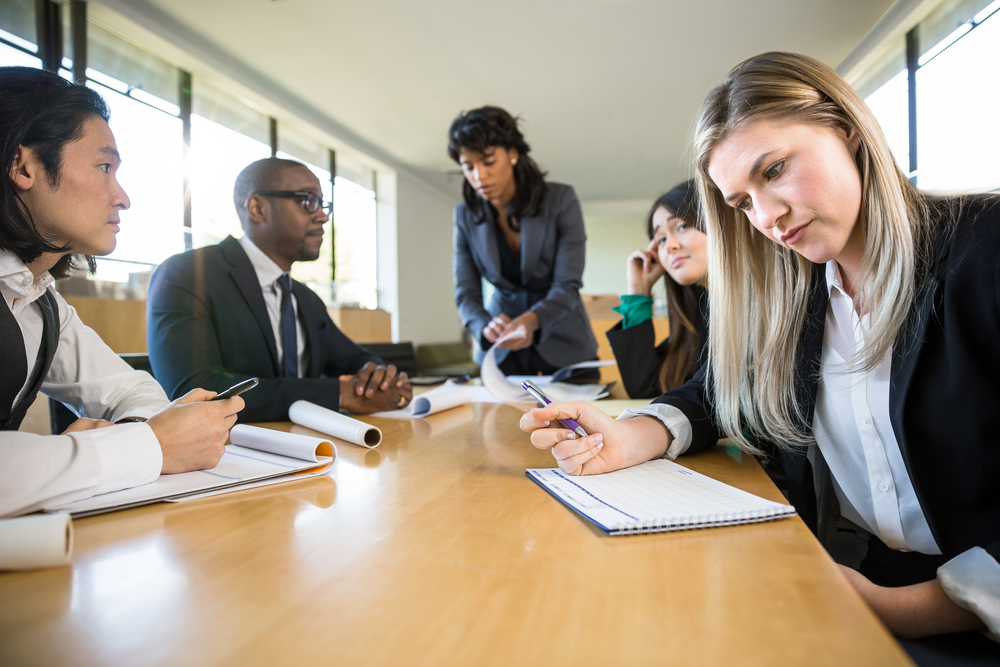 People in an office meeting