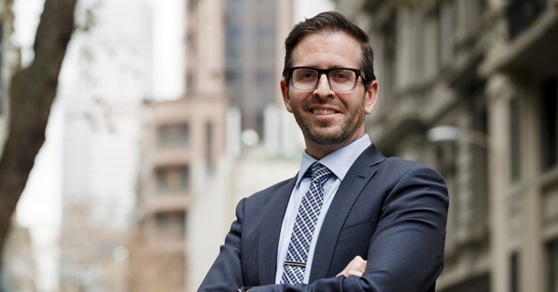 smiling man in a suit