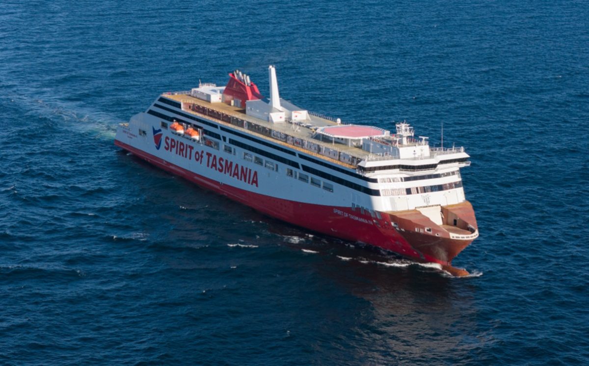 Spirit of Tasmania IV undergoing sea trials in Finland. 