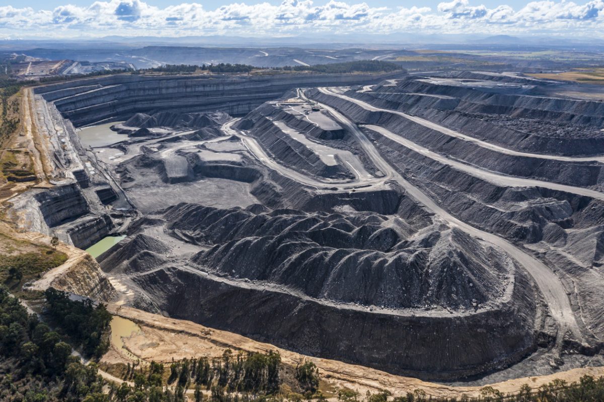 aerial view of a coal mine