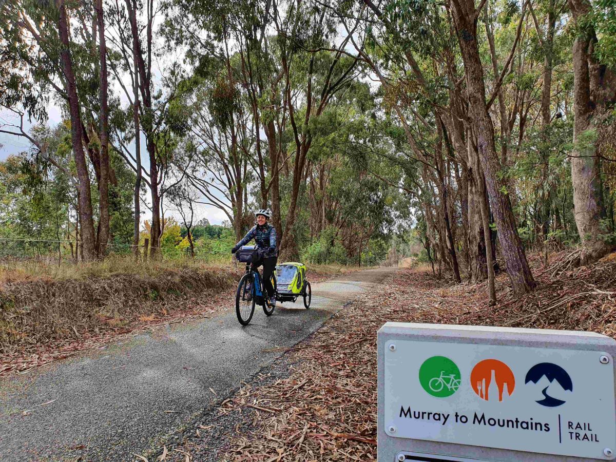 A new, extended cycle trip which includes all the sections of the popular Murray to the Mountains rail trail.