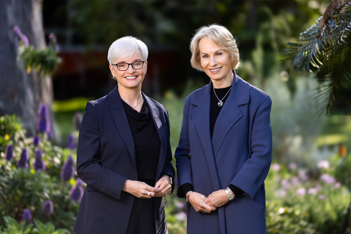 New University of Melbourne Vice-Chancellor Emma Johnston AO and Chancellor Jane Hansen AO.