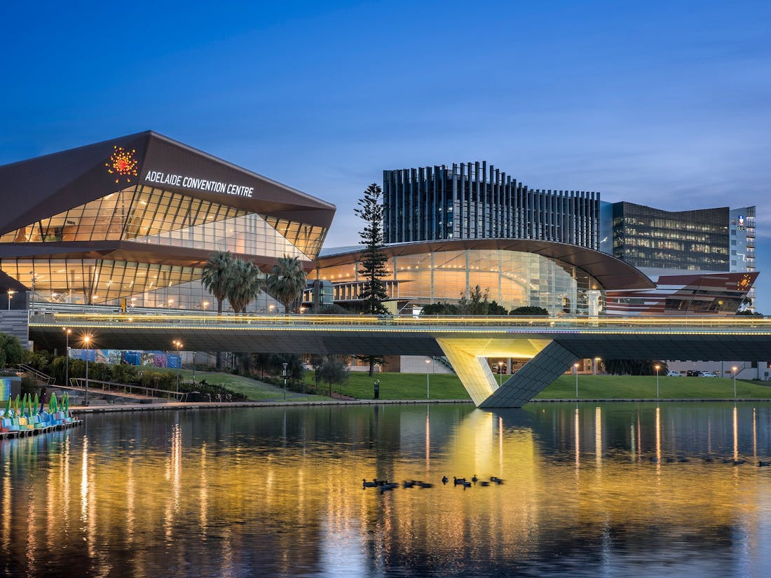 river, bridge and buildings