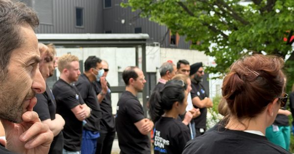 ACT doctors rally outside hospital and flag increased industrial action as wage dispute intensifies