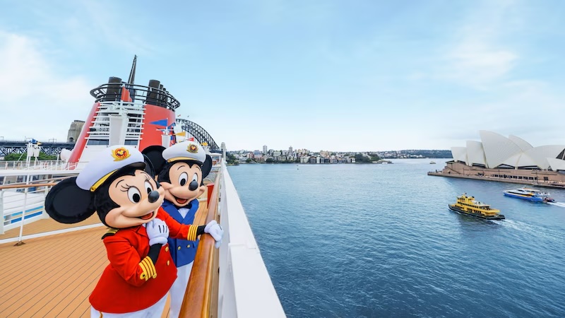 Disney characters love to cruise too! Keep an eye out for Minnie and Mickey Mouse and their pals on a Disney Cruise Line voyage now sailing from Australia and New Zealand. 