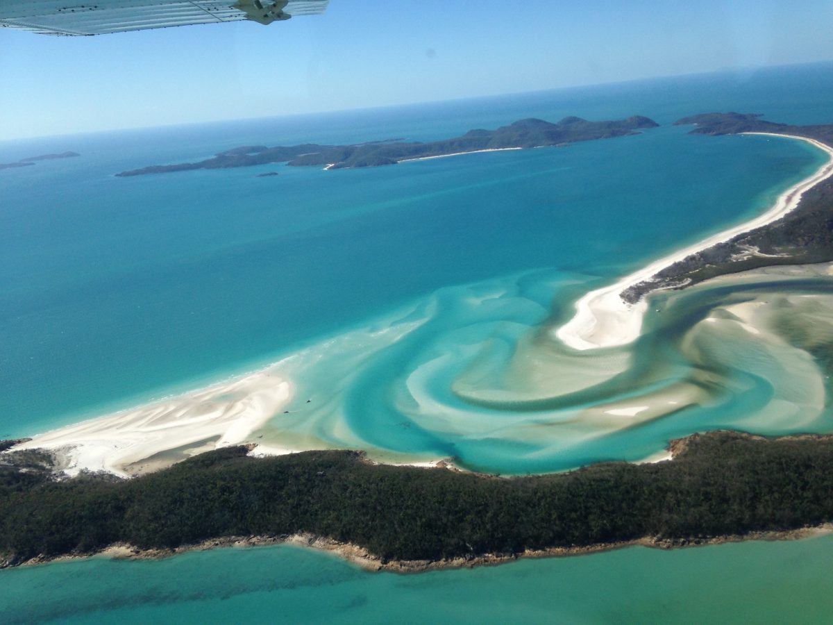 aerial view of tropical islands and beaches