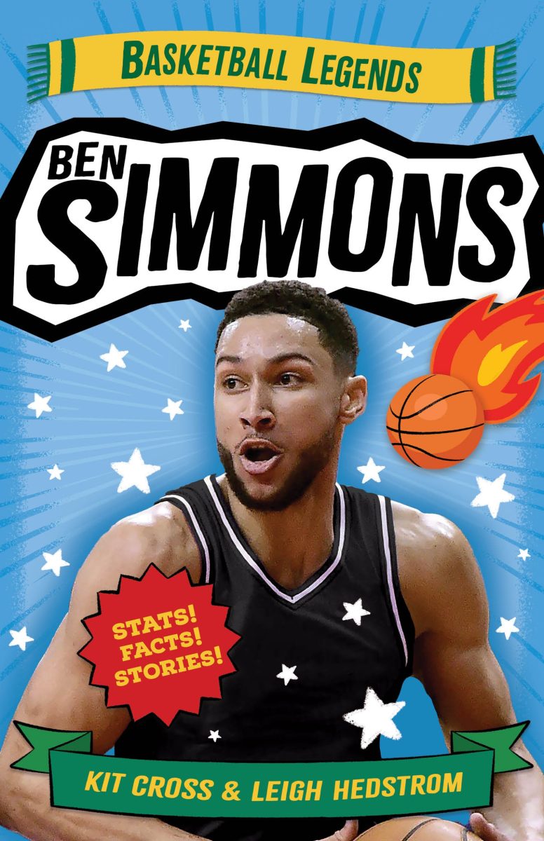 book cover featuring a male basketballer