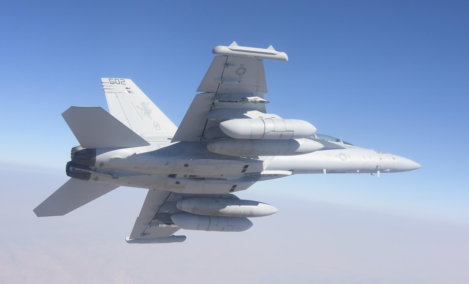 US Navy EA-18G with NGJ