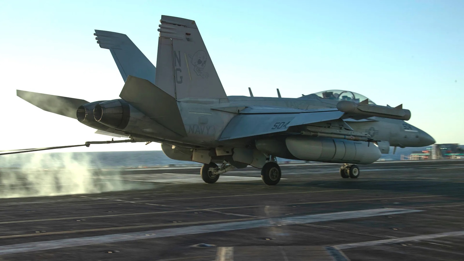 US Navy EA-18G with NGJs