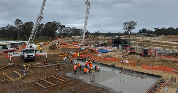 First concrete pour finished as construction of multi-million dollar Eurobodalla hospital advances