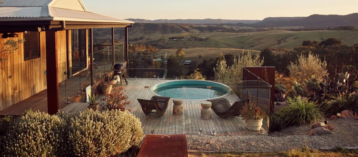 hilltop cabin and pool