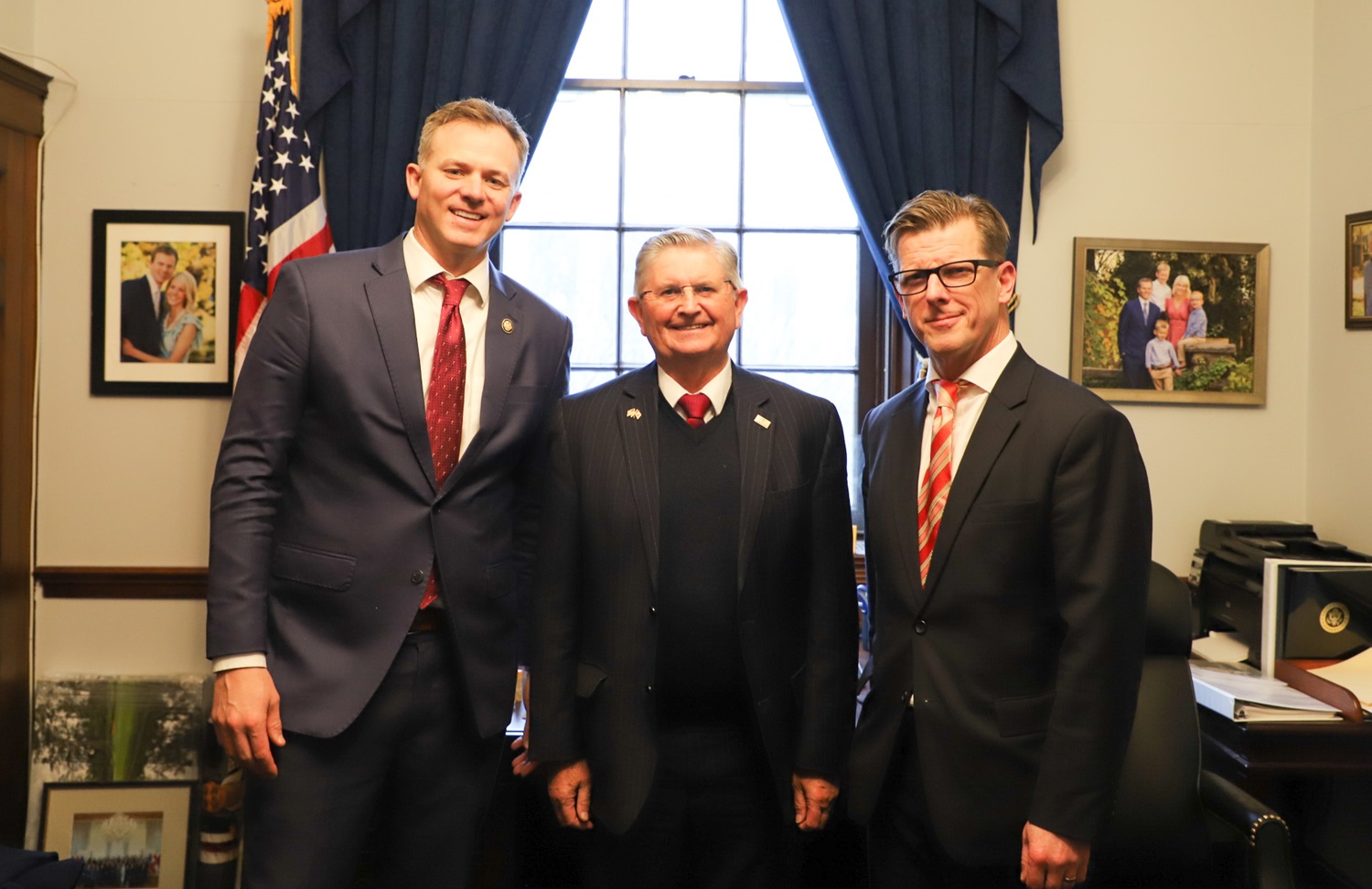 US Congressman Blake Moore member of AUKUS Caucus; Peter Moran (CEO, Kord Group); Jason Robertson (Deputy Head of Mission, Embassy of Australia, Washington, DC)